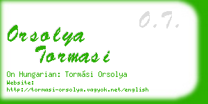 orsolya tormasi business card