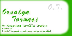 orsolya tormasi business card